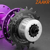 ZAAKR 14T 15T 16T 17T 18T Kit de conversión de volante de bicicleta de una sola velocidad 7075 AL apto para 8-11 velocidades Dirt Jump/XC/engranaje fijo HG hub