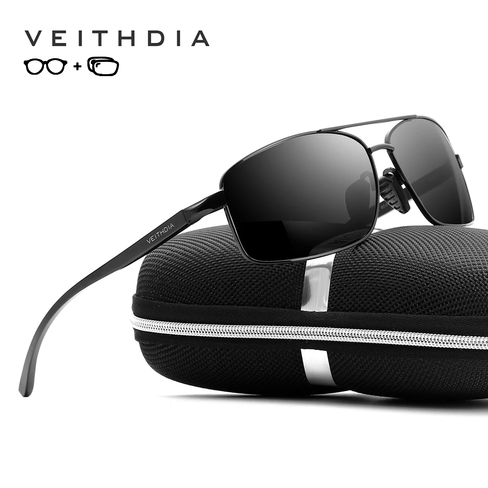 VEITHDIA New Arrival Prescription Glasses Customizable Photochromic Myopia Optical Power Sunglasses Eyewear For Male VP02458