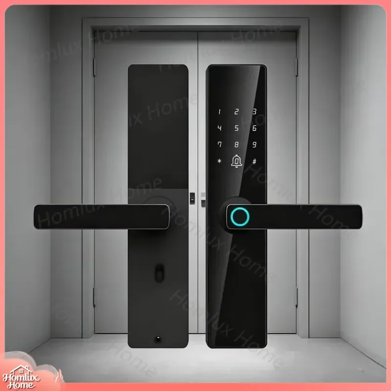High Quality Aluminum Door Smart Lock 6068 Embedded Touchscreen Fingerprint Keypad Entry Lock with USB Emergency Power Supply