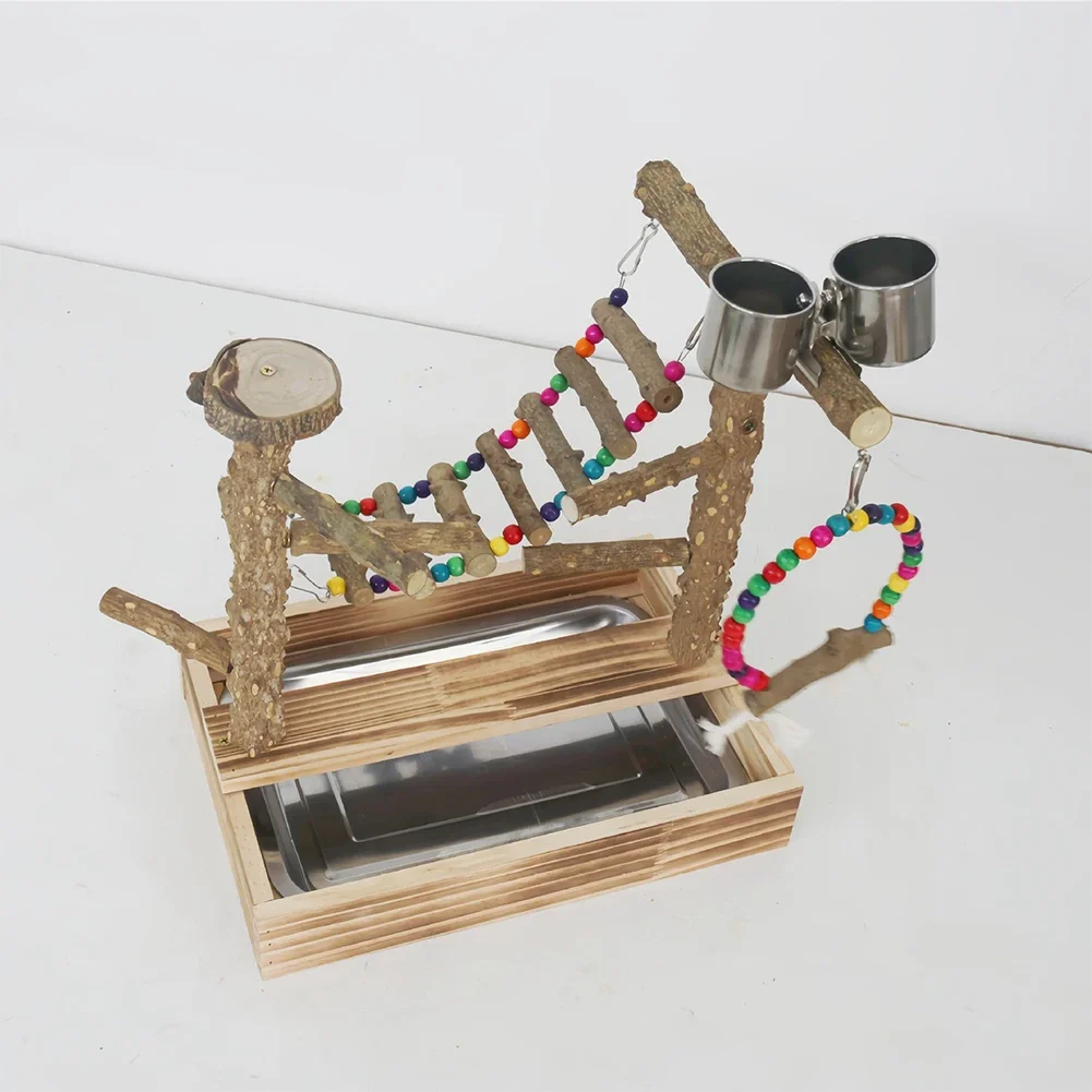 

Wooden Parrot Swing Platform Training Stand Parakeet Desktop Play Exercise Stand Perch Bird Toys Supplies For Pet Products