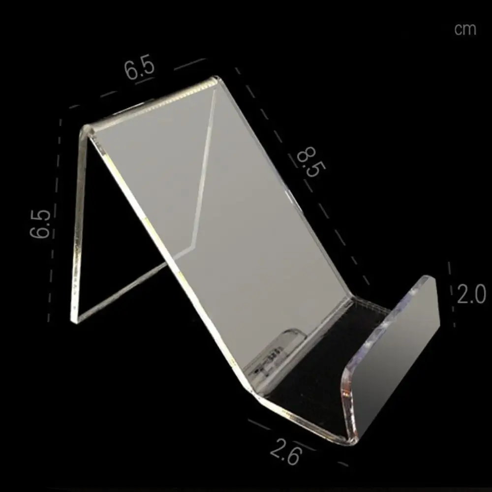 New Portable Acrylic Phone Holder Transparent Rack Stand Display Stand Desk Organizers Office Accessories Cell Phone Holder