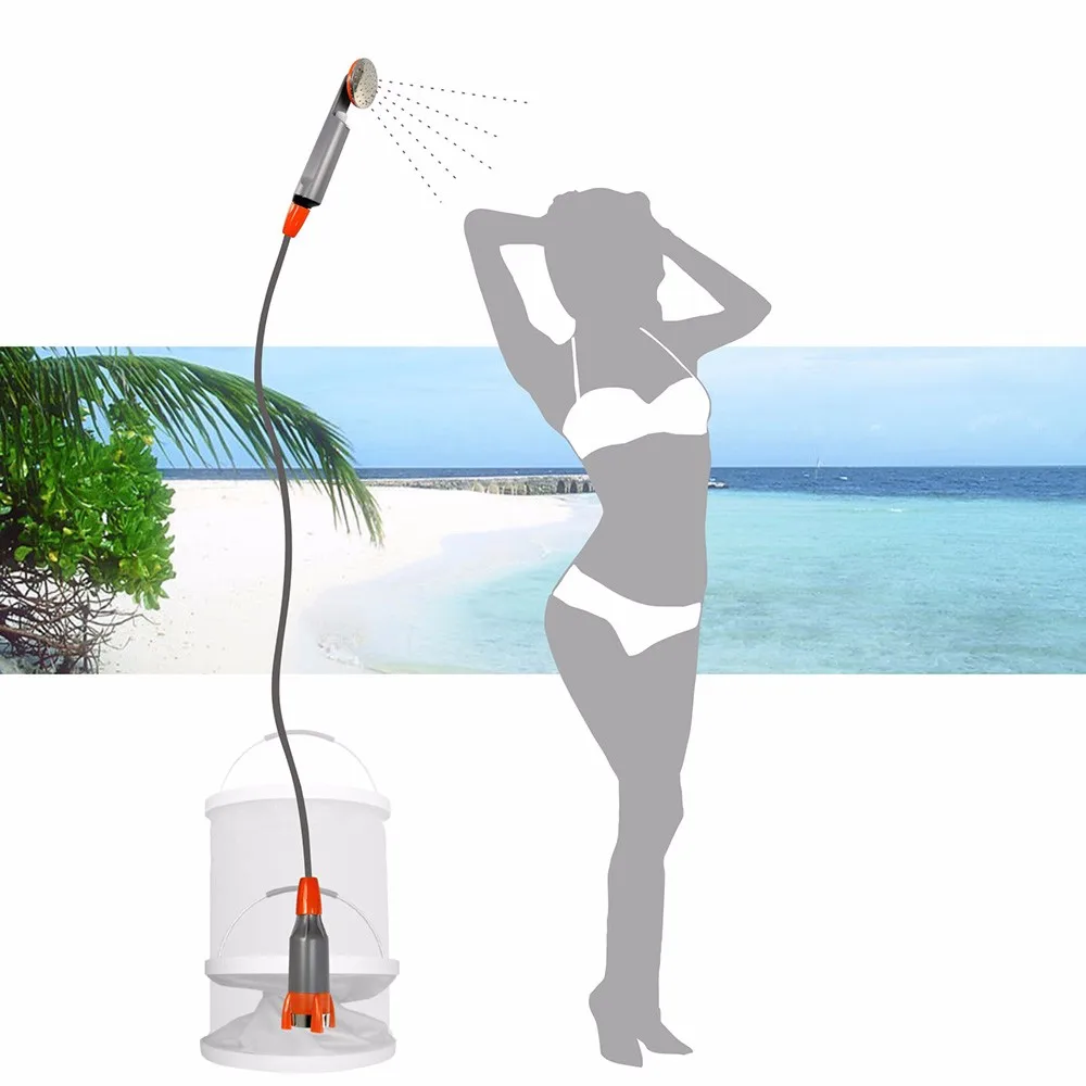 

Anywhere Hot Shower: Portable Rechargeable Outdoor Shower Pump - Ideal for Camping, Beach, RV, Off-Grid Living