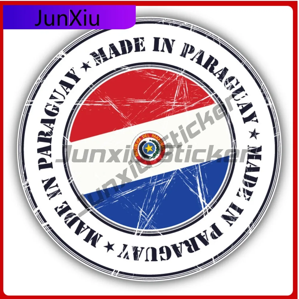 

Made In Paraguay Grunge Flag Stamp Car Decal Bumper Stickers Funny Style Bumper Use For Car Bumper Car Accessories Scratch Co
