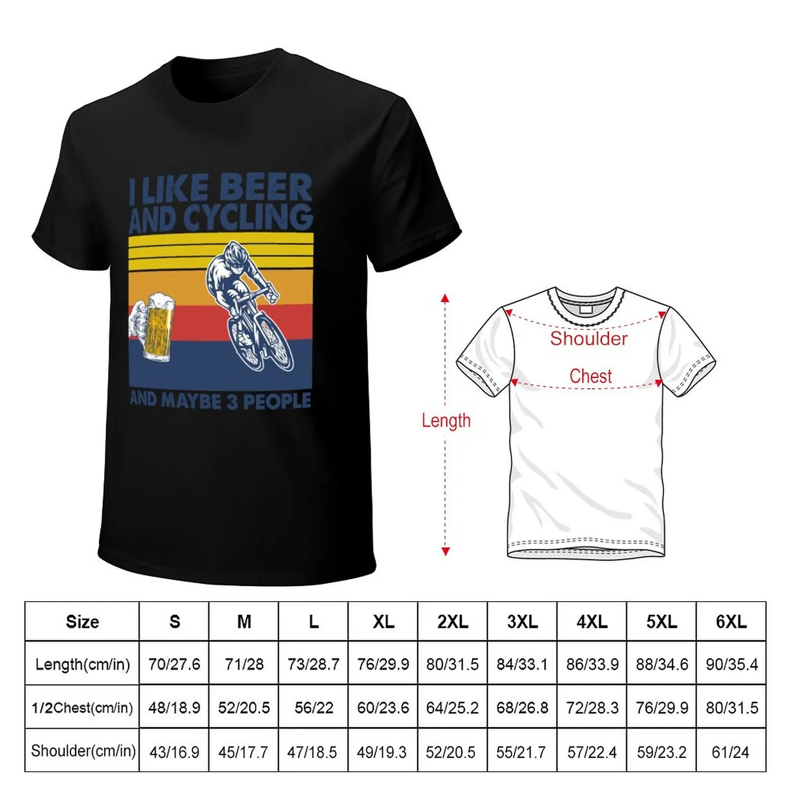 Eu gosto de cerveja e ciclismo e talvez 3 pessoas Camiseta plus size tops camiseta de secagem rápida camisetas gráficas masculinas engraçadas