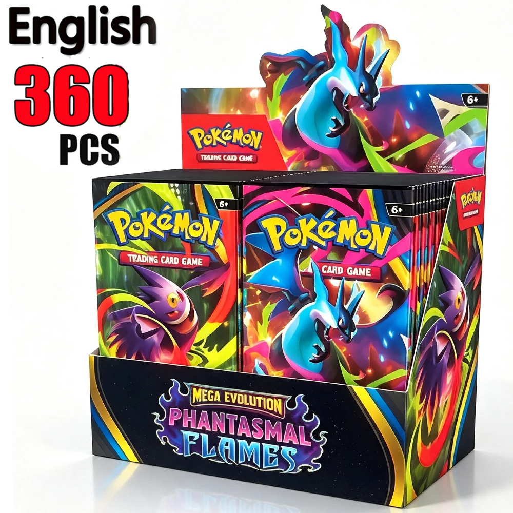 Pokémon Cards Prismatic Evolutions PHANTASMAL FLAMES Scarlet Violet 151 Black Bolt English Booster Battle Transaction Card 360P