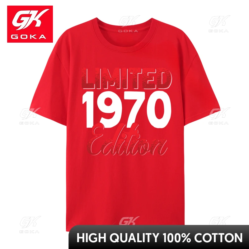 Vintage 1970 Retro Bitrthday Limited Edition Coupons Men Tshirts Normal Hip Hop Tops Tees Cotton Design Tops Shirt Top Quality