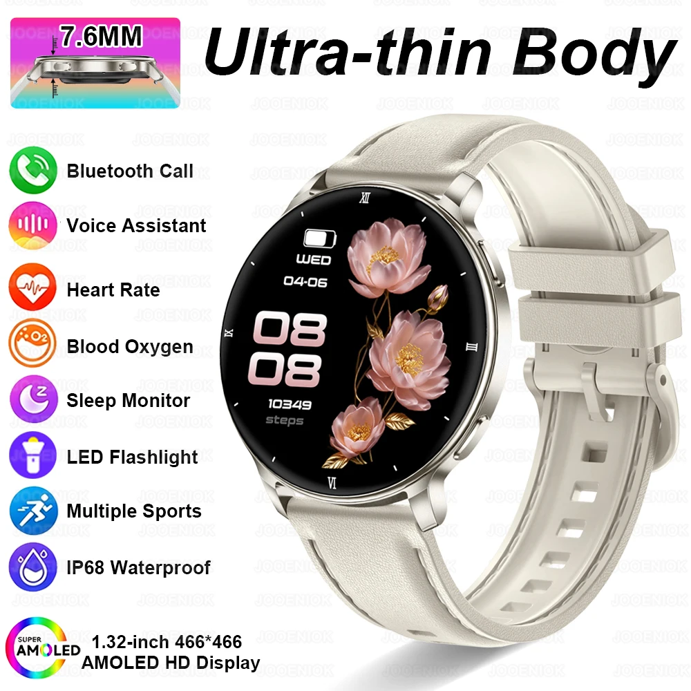 7.6MM Smart Watch 1.32'' AMOLED HD Screen