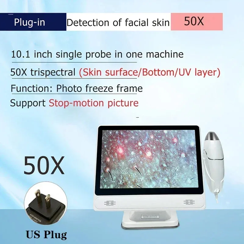10 Inch HD Digital Skin Analyzer 2026 Professional Hair And Scalp Camera Detector Follicle Oil Moisture Test Device for Skin Car