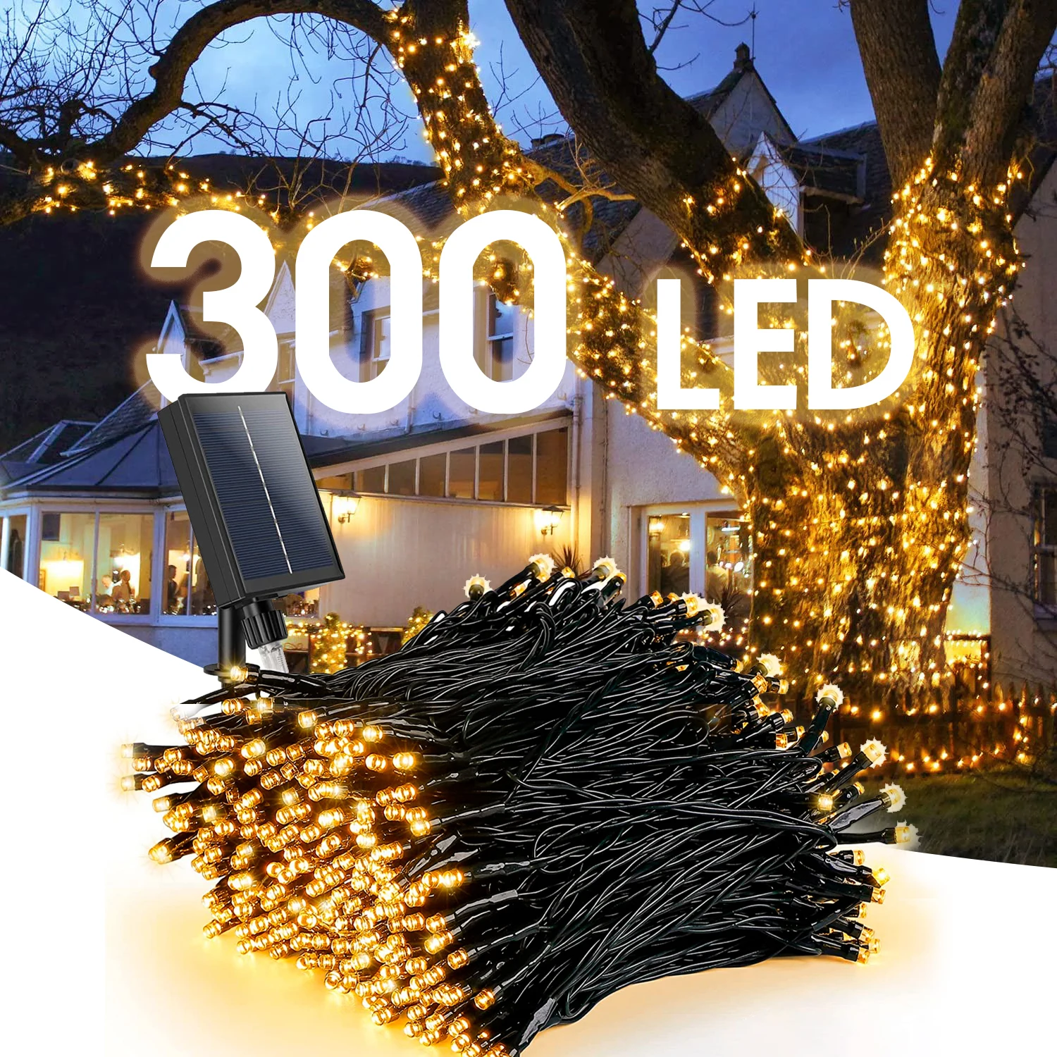 20~300LED Solar String Light Fairy Garden Waterproof Outdoor Lamp 6V Garland For Christmas Xmas Holiday Party Home Decoration