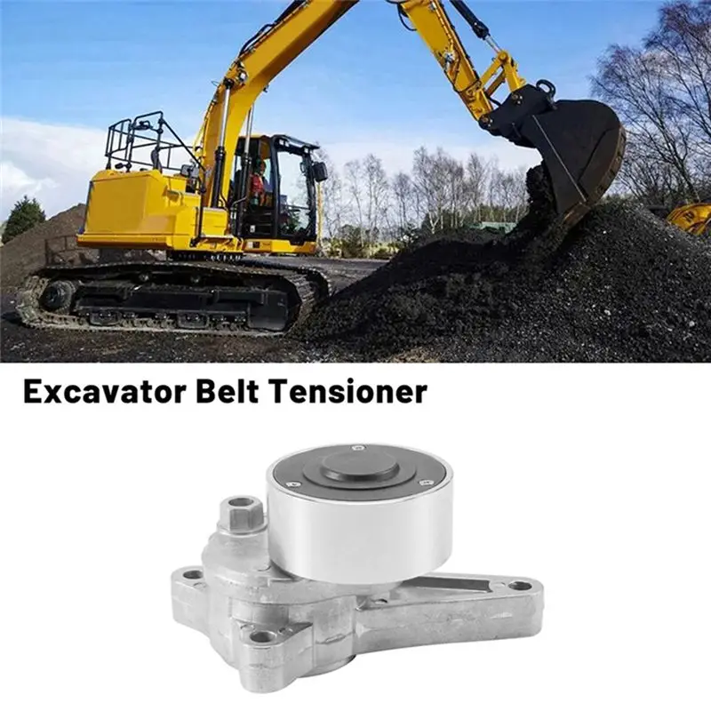 Professional 1 PCS Excavator Belt Tensioner Idler Pulley Adjuster 320-08657,320/08657,32008657 Silver Metal For JCB 3CX 4CX Back view 3