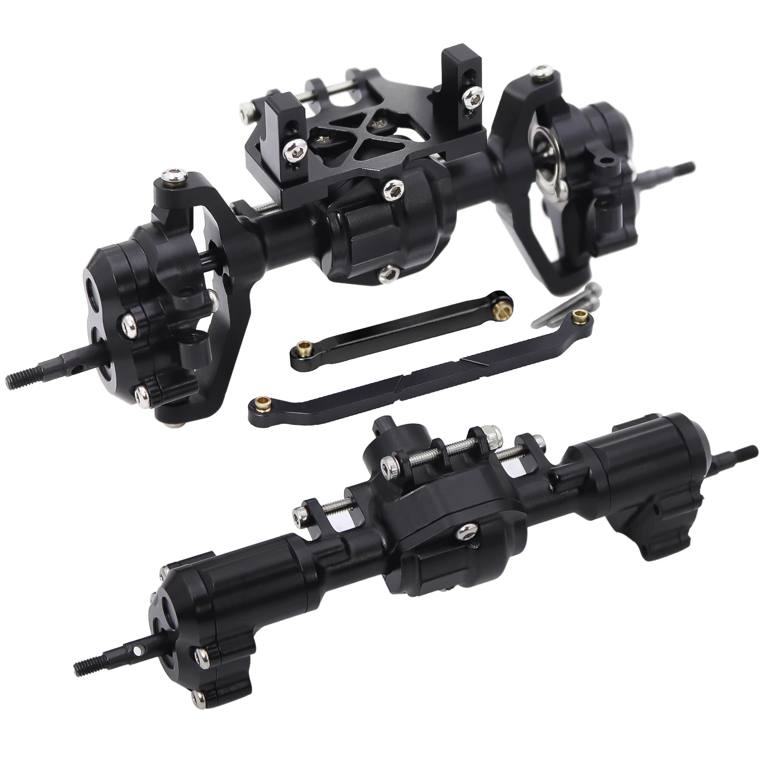 CNC Aluminum Front Rear Portal Axle Complete Axles Set With Servo Mount For 1/18 RC Crawler Redcat Ascent-18 Ascent18 Upgrade