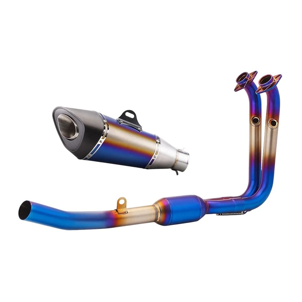 Auspuffanlagen Slip On für CF-MOTO 450SR 2022-24 450NK Auspuff-Komplettsystem Krümmer Vorderrohr Auspuffrohre – Detail 2