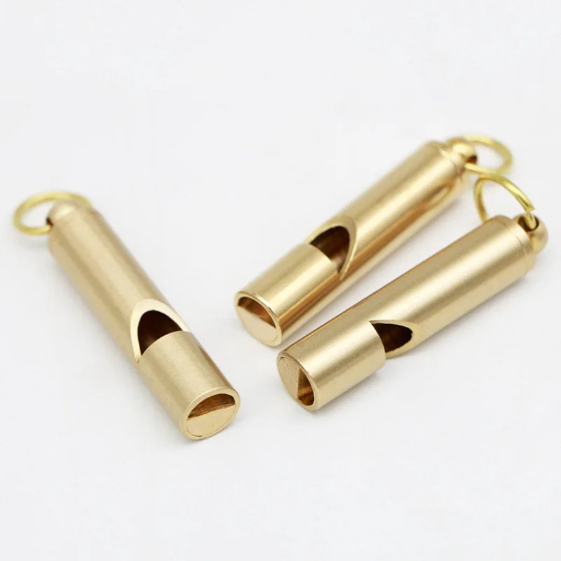 

Brass Outdoor Survival Whistle Equipment Fan Supplies Retro Referee Brass Whistle Pure Brass Survival EDC Whistle