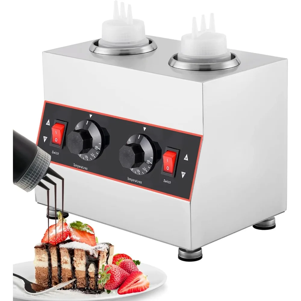 

Saladulce Electric Cheese Sauce Warmer Hot Fudge Warmer Dispenser Nacho Cheese Dispenser Warmer with 22oz Bottles