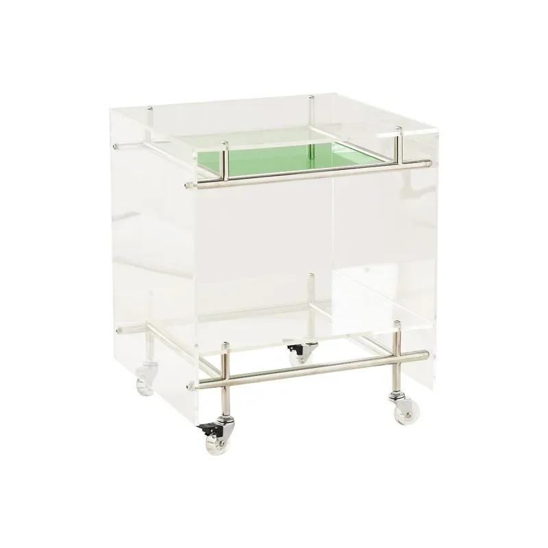 Acrylic-edged trolleys storage cabinets in the middle ages living room mobile coffee table home bedside table online celebrity