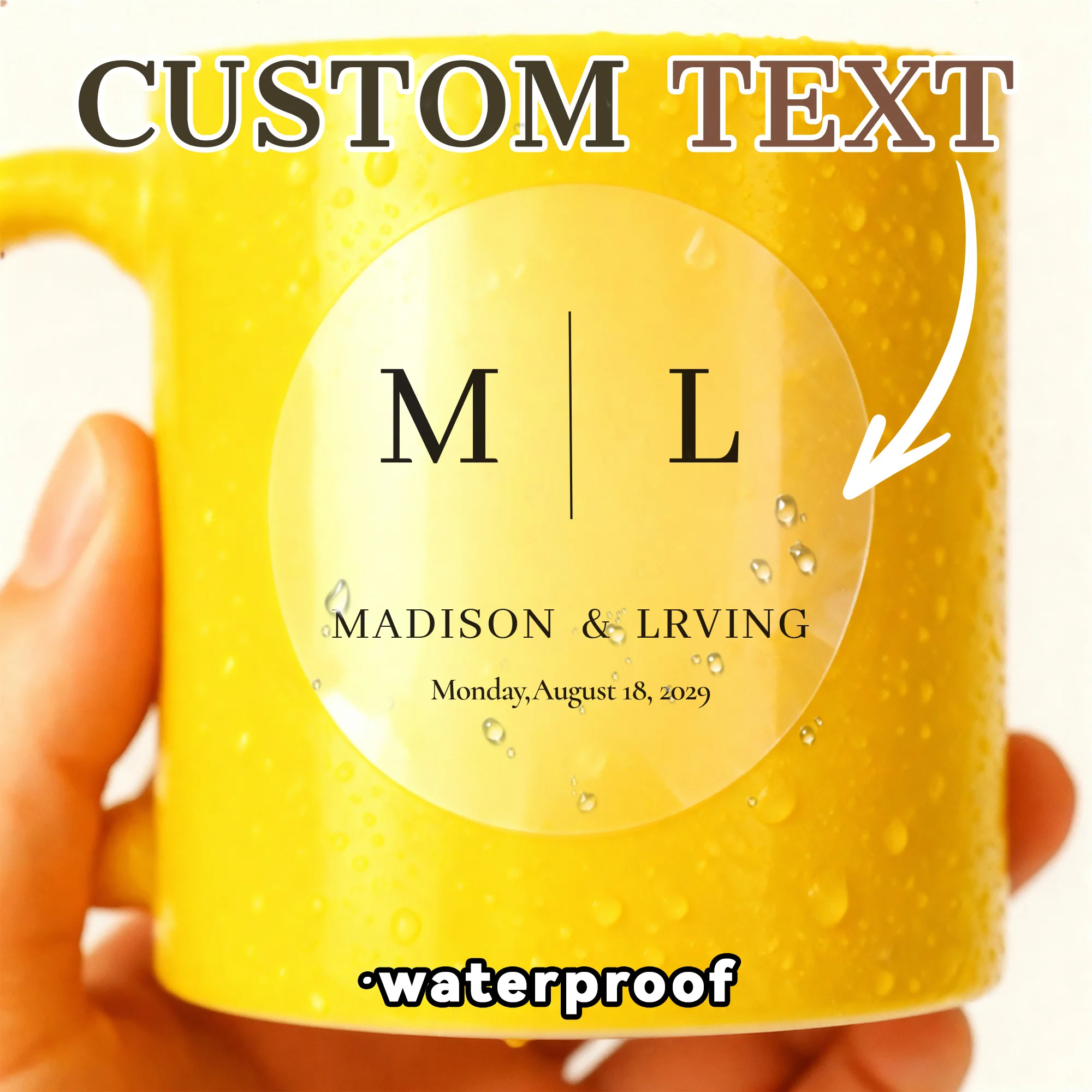 

Custom Stickers Transparent Custom Logo Labels Waterproof Round Personalized Stickers for Wedding Company Logo Gift Packaging