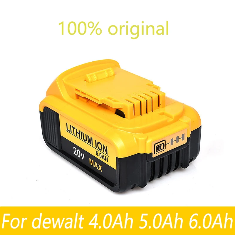 Dewalt、電動工具、ツールバッテリー、20v、4.0ah 5.0ah 6.0ah、20v max、dcb200、dcb201、dcb203用の交換可能なリチウム電池