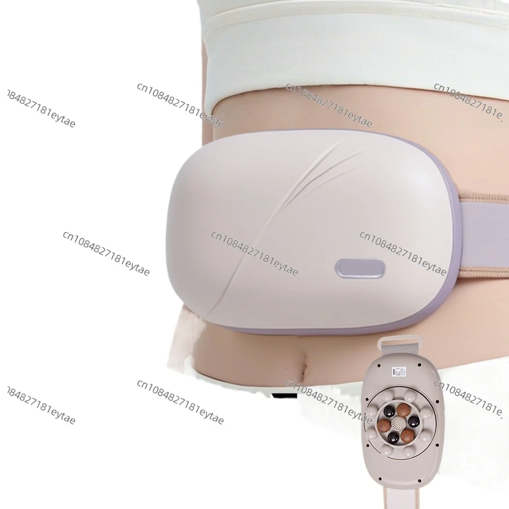Automatic Electric Abdominal Massager Bian Stone Moxibustion Heating Belt Waist Massage for Weight Loss Gut Health Slimming