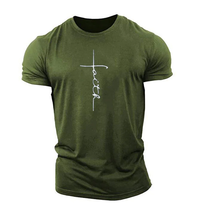 Men\'s Sports Letter T-Shirts Short Sleeve Summer Gym Fitness Black T Shirt Workout Sporty O-Neck Casual Tops Tee Plus Size 6XL