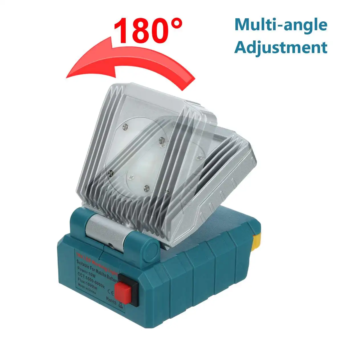 18v 1000/1600lm led lâmpada de luz de trabalho fonte de bateria de íon-lítio para makita bateria ferramenta elétrica parte decoração de casa