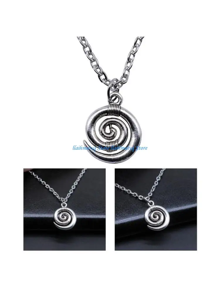 

573B Retro Silver Pendant Necklace Valentines Day Gift Gothic Trend Alloy Jewellery