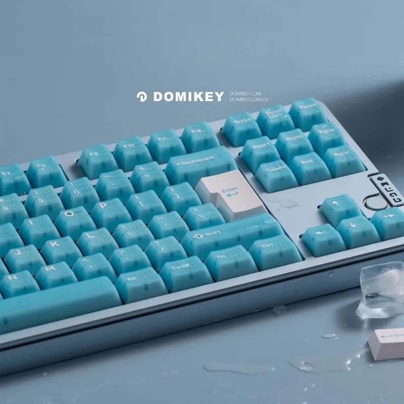 Domikey Blue Theme Keycaps Set Customized ABS Cherry Profile Keyboard Caps for Gaming Mechanical Keyboard Accessories Gifts