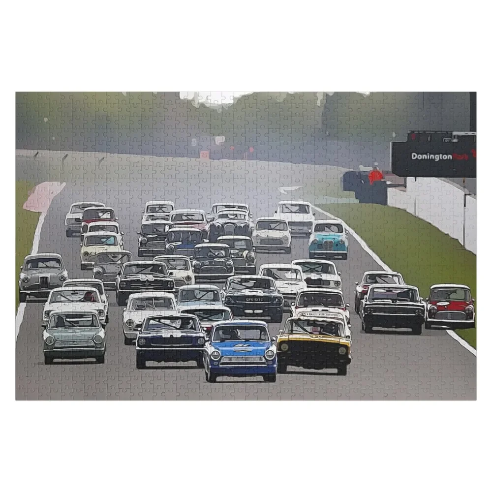 

Винтажный автомобильный гоночный старт Goodwood, художественный принт, головоломка на заказ, детская игрушка, изображение, головоломка для детей, персонализированный пазл