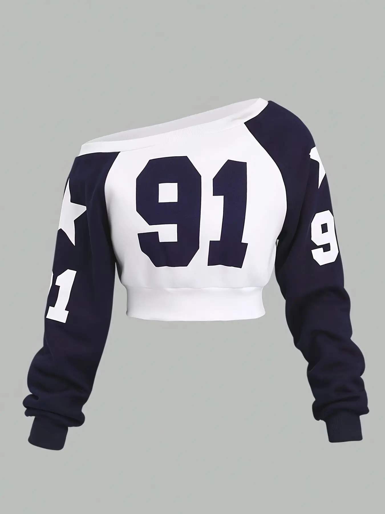 

Sports style graphic t shirts for women slim fit knitted fashionable one shoulder letter pattern pullover top y2k women clothing