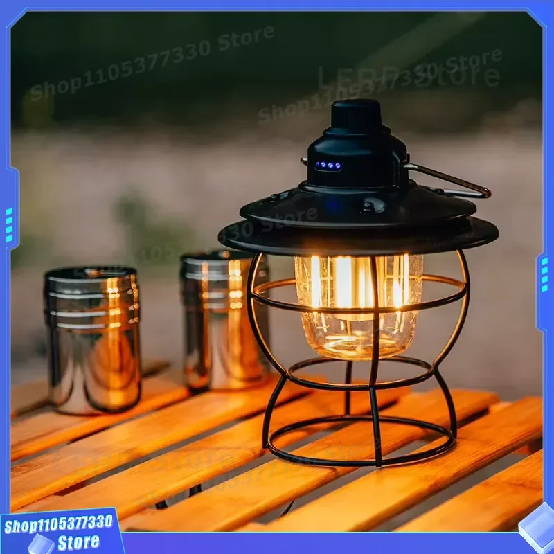 Portable LED Camping Light Long Lasting Tent Lamp Outdoor Hanging Handheld Ambient Lighting Suitable For Hiking Trip Gear