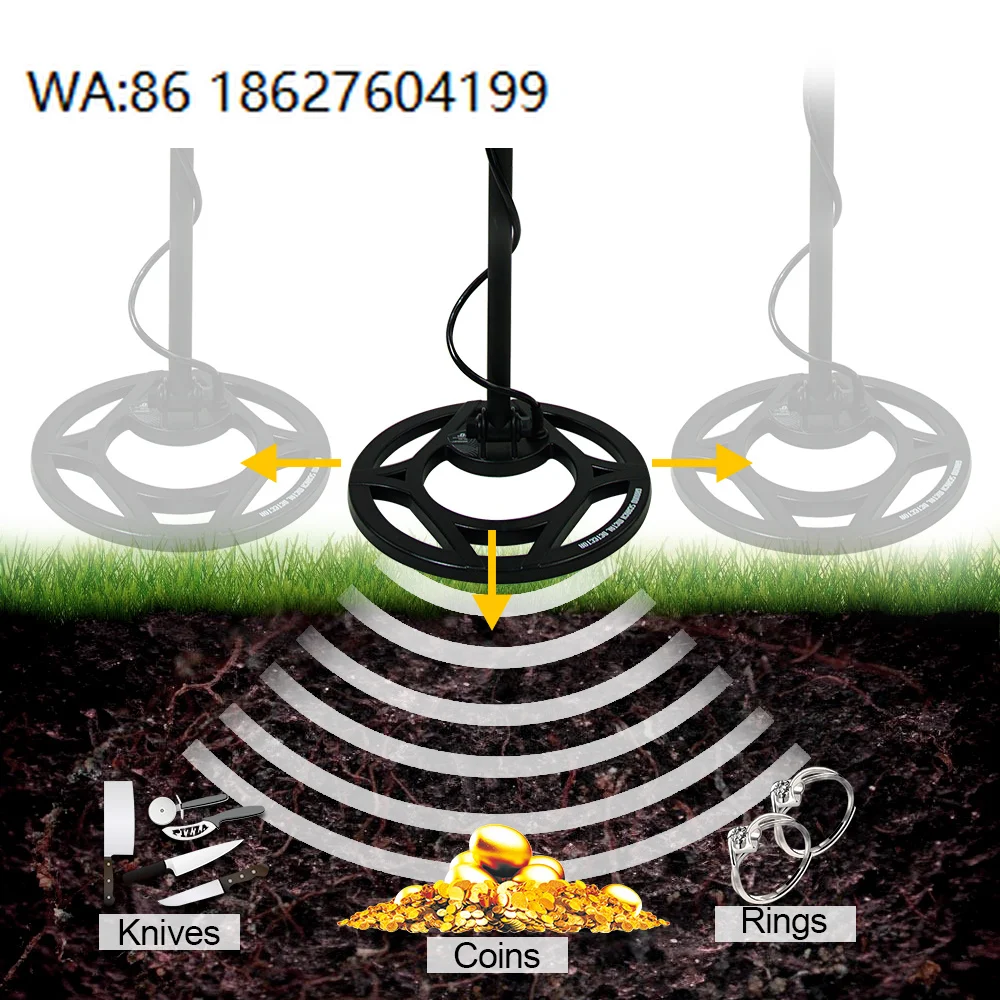 Long Distance Handheld Metal Detector Portable High Sensitivity Underground Metal Finder for Outdoor Use