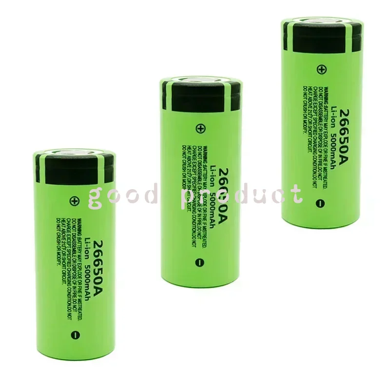 

high capacity 26650A 3.7V 5000mAh battery 26650 20A power battery lithium ion rechargeable battery for toy flashlight