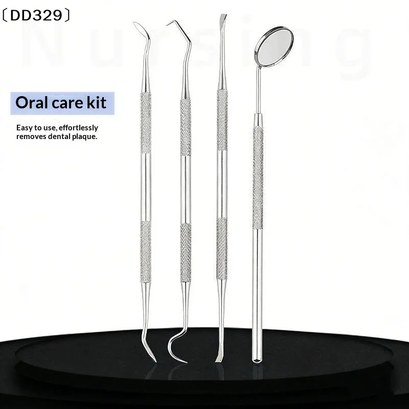 1/3/4/5Pcs Dental Cleaning Kit Stainless Steel Oral Hygiene Tools, Interdental Cleaners For Thorough Teeth Cleaning〔DD329〕
