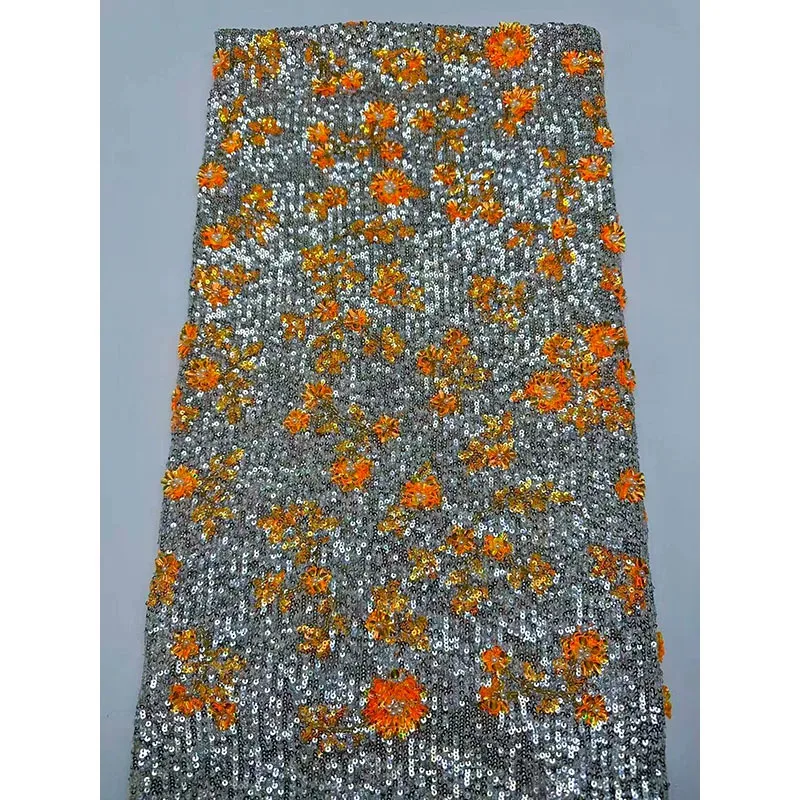 

1yard soft mesh fabric Bubble bead sequin embroidery telas Wedding dress,evening dress designer customizes fabric for clothing