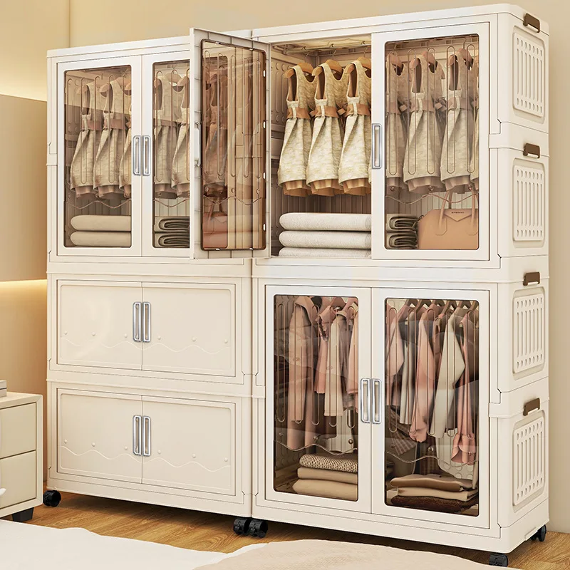 

A Storage Cabinet Baby Wardrobe Children's Clothes Organising Box Plastic Household Wardrobe Folding Storage Storage Cabinet
