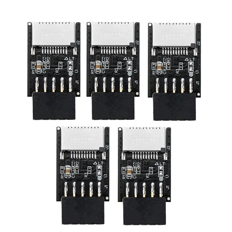 

5PCS USB Front Panel Adapter Type-E Female To USB 2.0 9 PIN Female Adapter Header For Computer Mothertherboard H8WD Durable