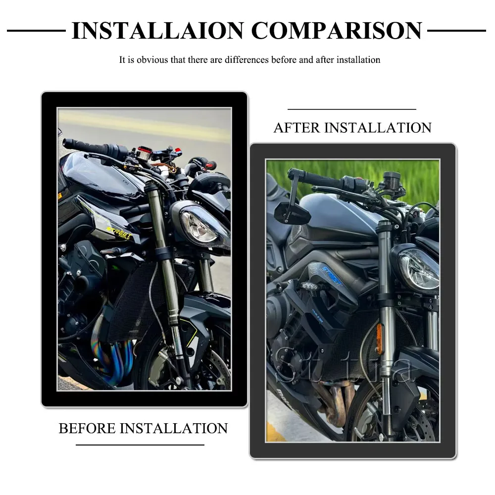 For Triumph Street Triple 765 R/RS 660 S 2020-2022 Side Wing Side Spoiler FRONTAL SPOILERS Front Spoiler Lower Spoiler Flank