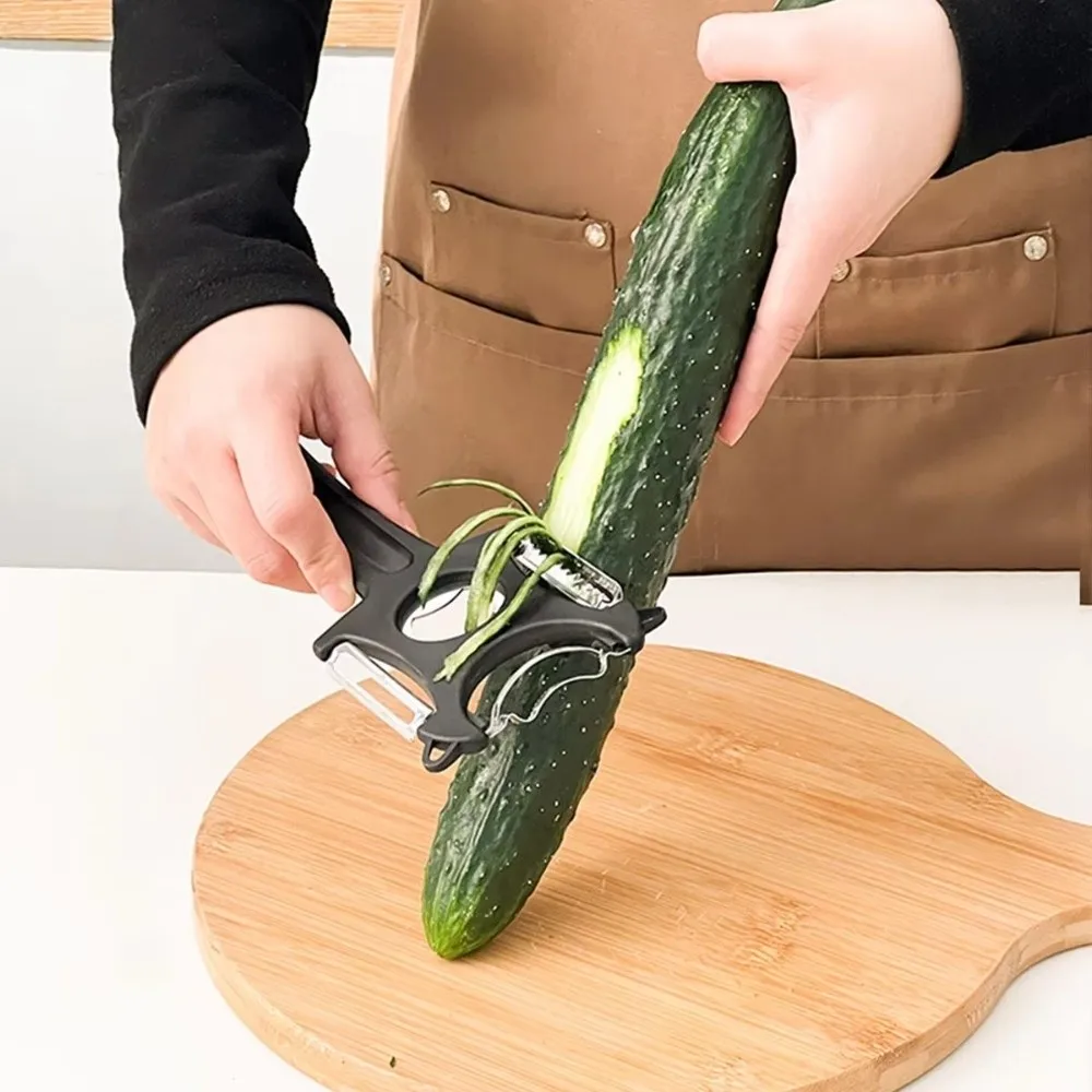 

Удобная овощечистка для фруктов из нержавеющей стали, пластиковая ручная подвесная открывалка для бутылок, разделитель 6 в 1, резак для фруктов, ресторан