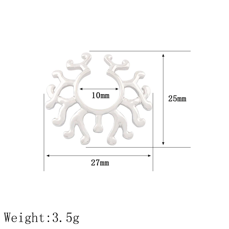 Nipple ring Abstract shapes Punk Sexy Body Jewerly No puncture required No Rhinestone Nickel free