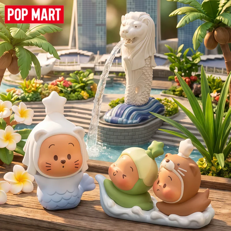 Limited Original POP MART POP BEAN Twinkle Twinkle Journey In Singapore Blind Boxes Dolls Mystery Box Collectible Birthday Gifts