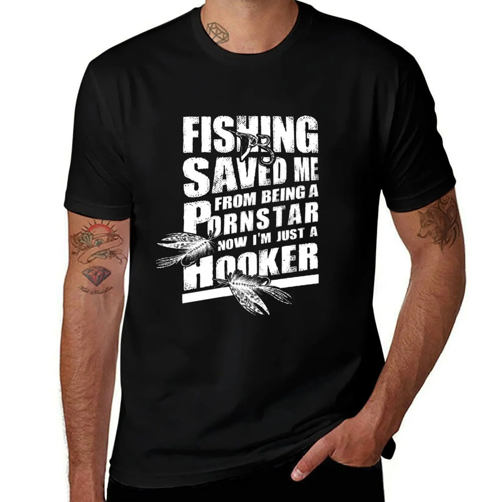 

Funny Fishing Saved Me T-Shirt funny costumes summer shirt Personalized t-shirt T-shirts for men cotton