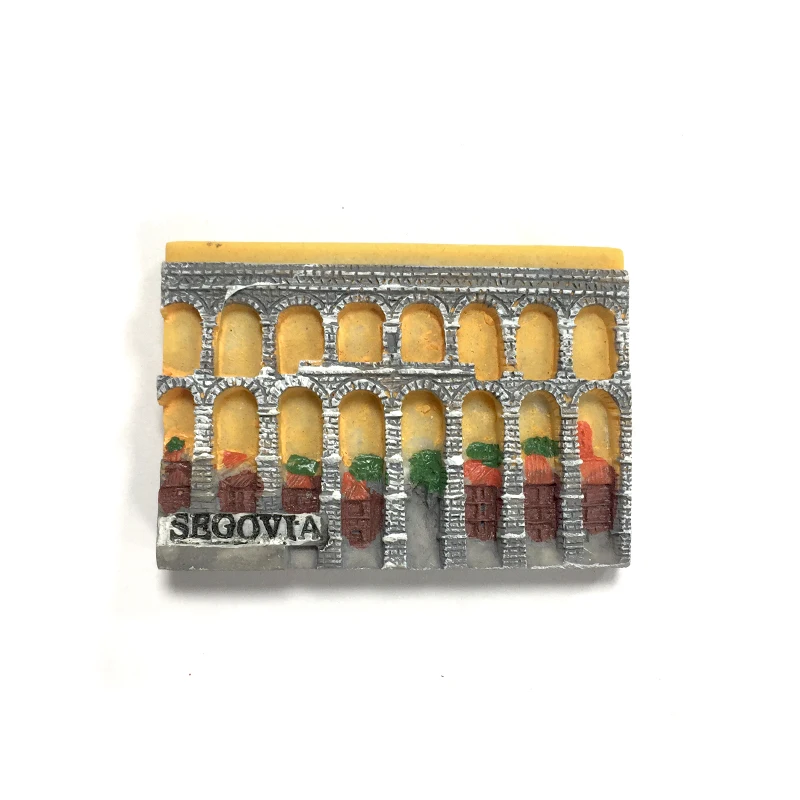 

3D Resin Fridge Magnet - Segovia Aqueduct, Spain - Cultural Heritage & Historical Significance - Strong Magnet for Home Decor