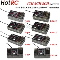 HOTRC 2.4Ghz 4/6/8 Channel F-04AT F-06AT F-08AT F-01AT PWM Light Control Gyro Receiver for RC Transmitter Car Boat Airplane Tank