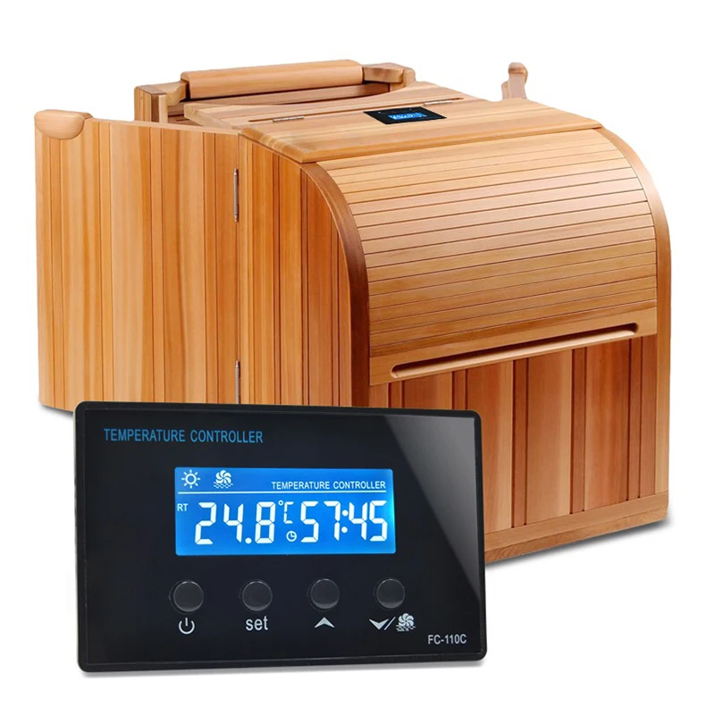 Mini Sauna Room Foot Massage Bucket Thermostat Foot Bath Bucket Sweat Steam Bucket Thermostat Digital Display Thermostat FC-110C