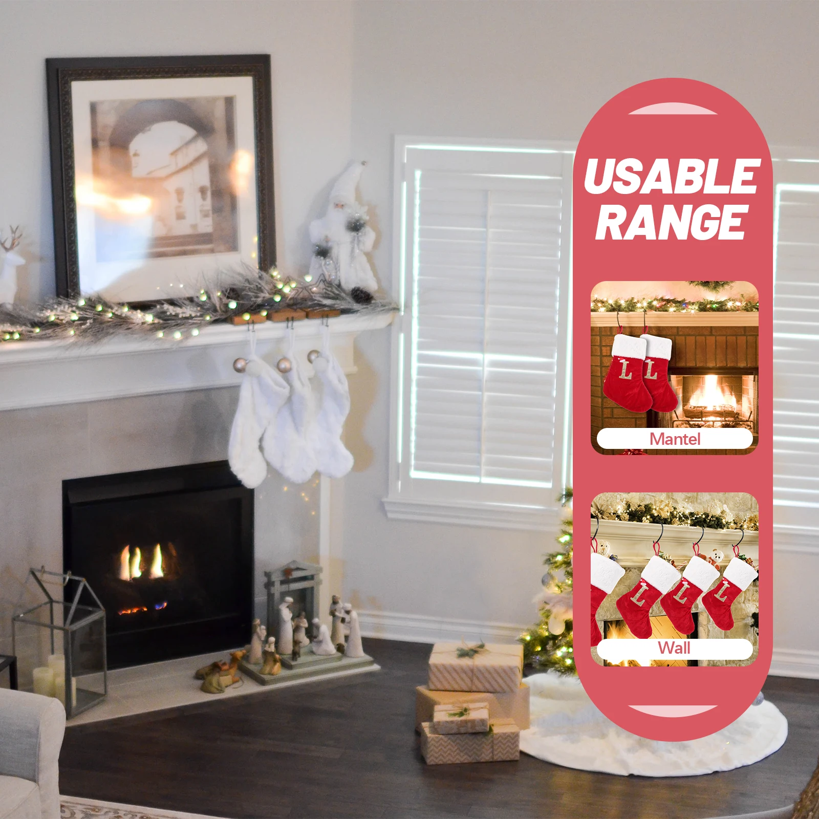 

Christmas Socks Stocking Decorations Gadgets with Letter Fabric Ornaments Lettered Stockings Man