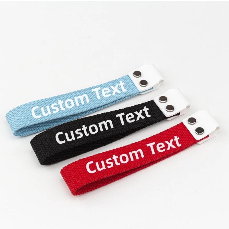 Customized Strap For Wooting 60he Embroidered Custom Your Name Text Personalized Gaming Mechanical Keyboard Pendant Tag  Stripe