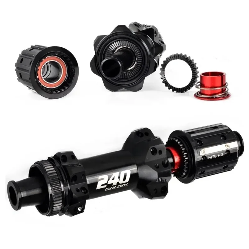 M240 Boost XC-Class Mountain Bike Hub,28H Straight Pull,7005 Aluminum Alloy,Center Lock,52T EXP Ratchet,2+4 Sealed Bearings