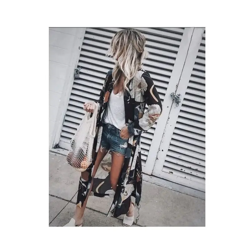 

Japanese Sle Kimono Cardigan Women's irt Blouseops Street Faion 00% Other Material Women's Faion Outerwear