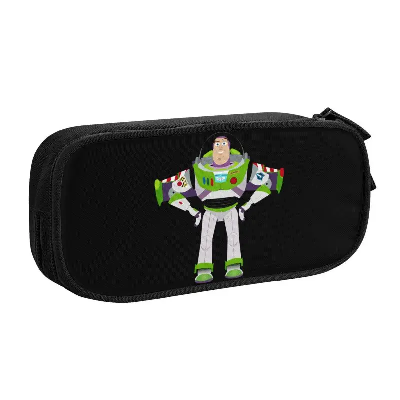 Custom Toy Story Buzz Lightyear Cartoon Korean Pencil Cases Girl Boy Large Capacity Pencil Bag Pouch Students Stationery