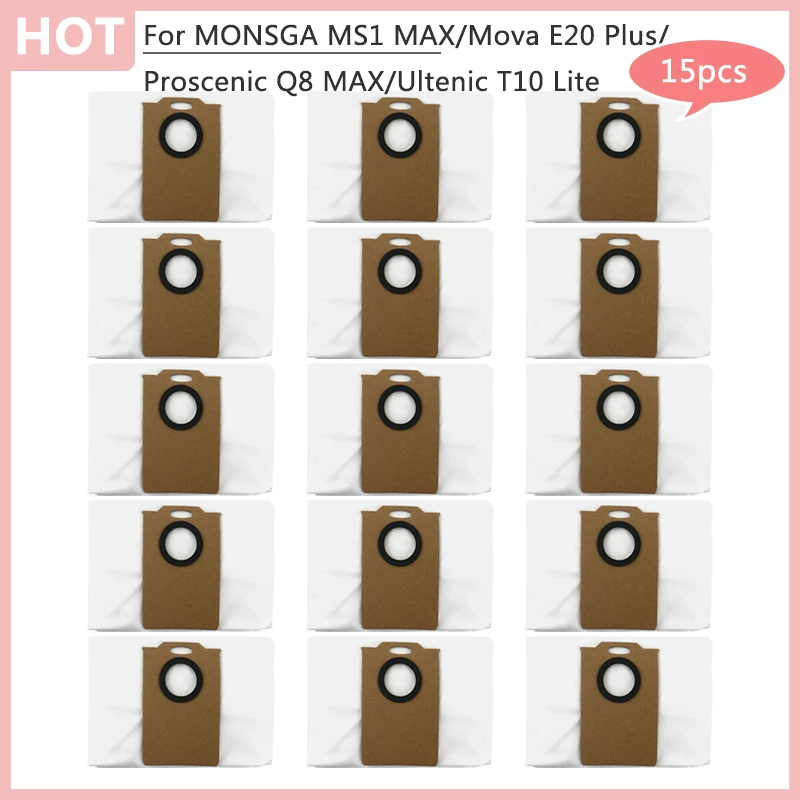 Für MONSGA MS1 MAX / Proscenic Q8 MAX / Ultenic T10 Lite / Mova E20 Plus Kehrroboter Staubsauger Staubbeutel Wohnaccessoires