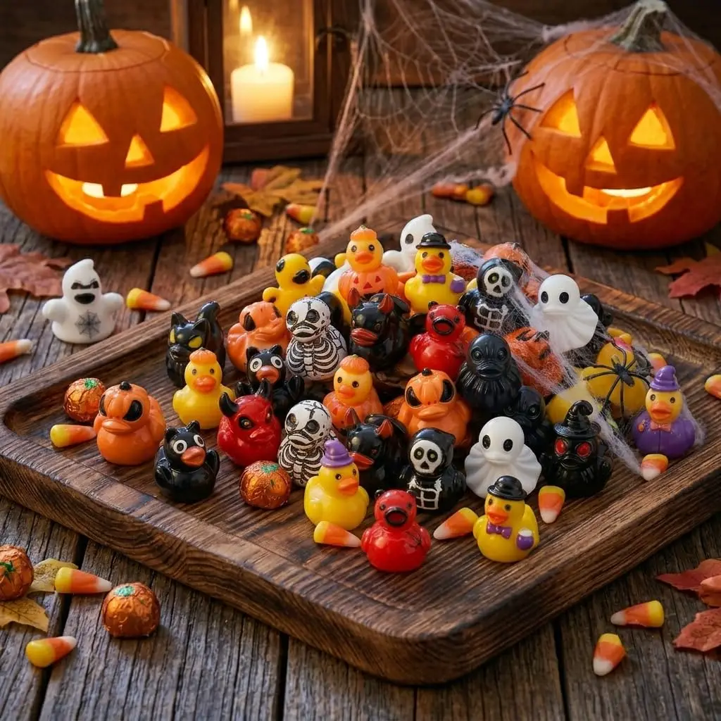 10/60 Stück Mini-Entenfiguren aus Kunstharz, Versteckspiel-Set, Miniatur-Dekoration für Halloween-Partygeschenke, DIY-Feiertagsdekoration, Geschenke – Detail 10